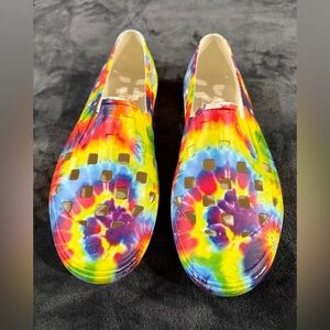Vans Tie-Dye Multicolor Slip-On Clogs some wear showing in pic